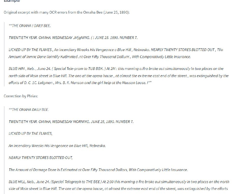 Post-OCR-Correction：用于文本纠错，特别是 OCR 识别后的文本纠错的英文数据集，包含 31.3k 行数据