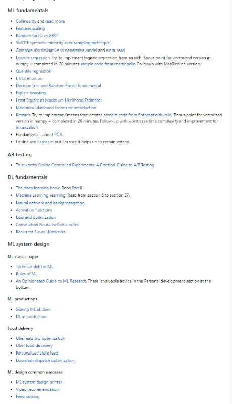 机器学习面试题库，收录了世界各大互联网公司的机器学习面试题